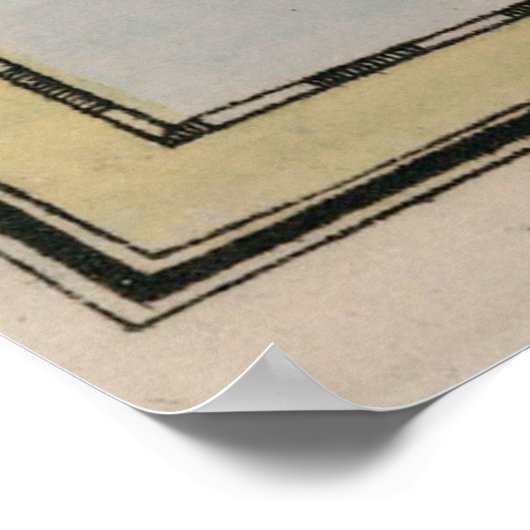 Vintage Map of Tahiti (1800) ポスター (角)