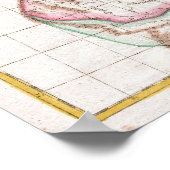 Vintage Map of The Carolinas (1780) ポスター (角)