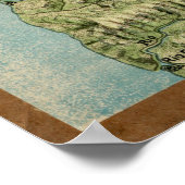 Vintage Map of The Panama Canal (1911) ポスター (角)