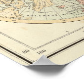 Vintage Map of The World (1872) ポスター (角)