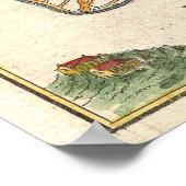 Vintage Map of Tokyo Japan (1752) ポスター (角)