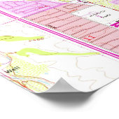 Vintage Map of Tucson Arizona (1957) ポスター (角)