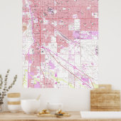 Vintage Map of Tucson Arizona (1957) ポスター (キッチン)