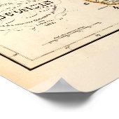 Vintage map of Wisconsin 1852 ポスター (角)