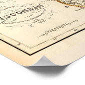 Vintage map of Wisconsin 1852 ポスター (角)