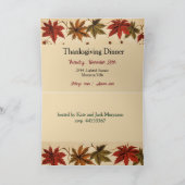 vintage maple leaves - Thanksgiving invitation カード (内部)
