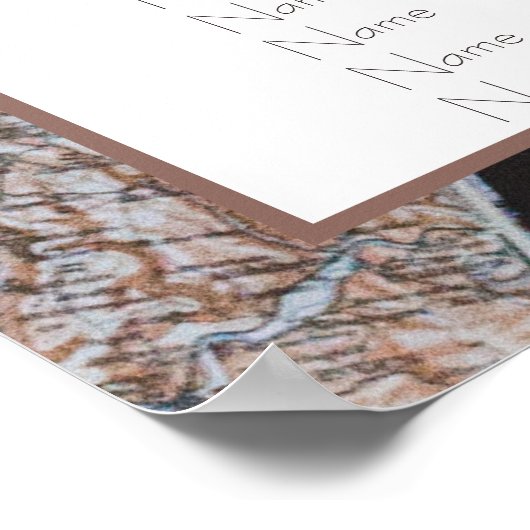 Vintage Maps Seating Chart ポスター (角)