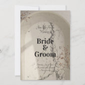 Vintage Marble Arch Botanical Wedding Invitation 招待状 (正面)