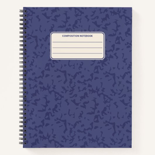 Vintage Marbled Classic Composition Pattern ノートブック (正面)