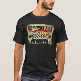 Vintage March 1953 69Th Birthday Gift Vintage Cass Tシャツ
