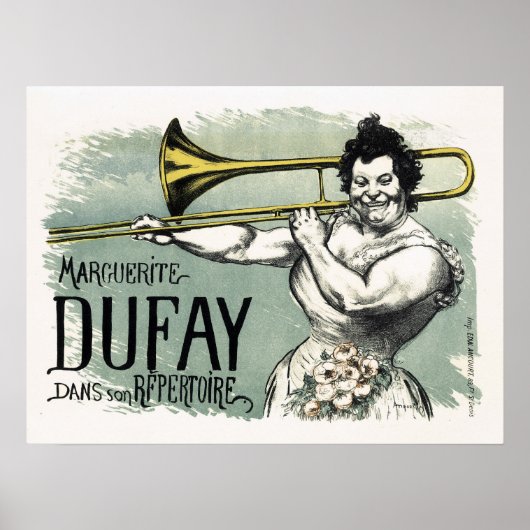 Vintage Marguerite Dufay Trombone ポスター (正面)