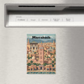 Vintage Marrakech Morocco Architecture Travel マグネット (インサイチュ (食洗機))