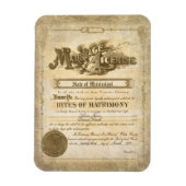 Vintage Marriage Certificate  マグネット (縦)