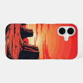 Vintage Mars Landscape iPhone 16ケース (裏面横)