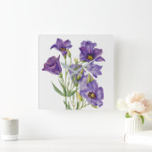 Vintage Mary Vaux Walcott Flowers Botanicals スクエア壁時計 (ホーム)