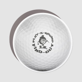 Vintage Mascot Funny Golfer Golf Ball Themed カーマグネット
