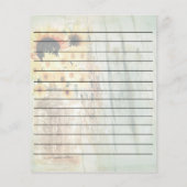 Vintage Mason Jar with Sunflowers Recipe Cards (裏面)