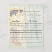 Vintage Mason Jar with Sunflowers Recipe Cards (正面)
