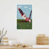 Vintage Matchbox Print, White Swimsuit, Eastern ポスター (キッチン)