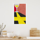 Vintage Matchbox Wine Glass Print - Eastern Europe ポスター (キッチン)