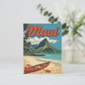 Vintage Maui Hawaii Travel ポストカード (スタンド正面)