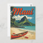 Vintage Maui Hawaii Travel ポストカード (正面/裏面)
