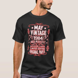Vintage May 1984 38Th Birthday Taurus Gemini Limit Tシャツ