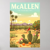 Vintage McAllen Texas ポスター (正面)