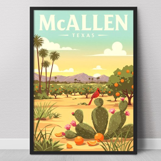 Vintage McAllen Texas ポスター