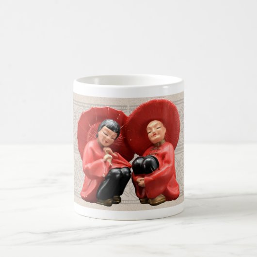 VINTAGE MCM CERAMIC FIGURINE コーヒーマグカップ (中央)