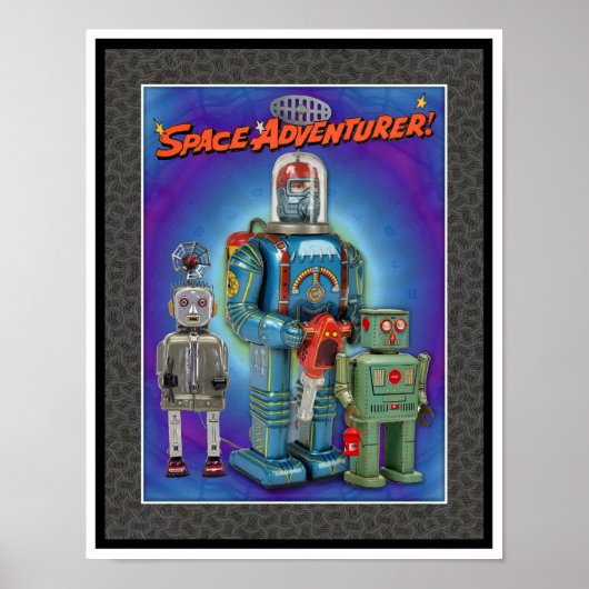VINTAGE MCM SPACE TOYS PRINT ポスター (正面)