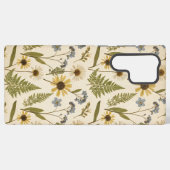 Vintage Meadow Botanical Pressed Wildflower & Fern Samsung Galaxyケース (裏面横)