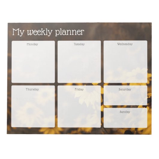 Vintage meadow Weekly Planner ノートパッド (正面)