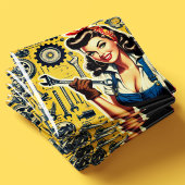 Vintage Mechanic Pin-up マグネット