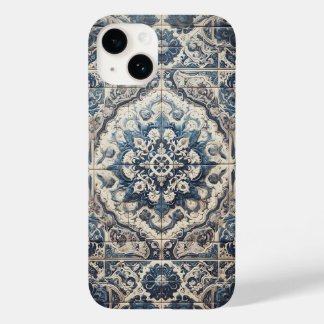 Vintage Mediterranean Blue and White Ornamental In Case-Mate iPhone 14ケース