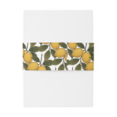 Vintage Mediterranean Botanical Lemon Wedding  招待状ベリーバンド (裏面例)