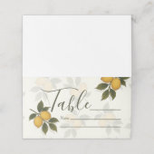 Vintage Mediterranean Lemon Botanical プレイスカード (外部開封)