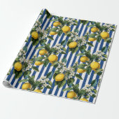 Vintage Mediterranean Lemons Decoupage ラッピングペーパー (アンロールド)