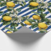 Vintage Mediterranean Lemons Decoupage ラッピングペーパー (角)
