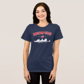 "Vintage Memphis – Iconic Skyline city トライブレンドＴシャツ (正面全面)