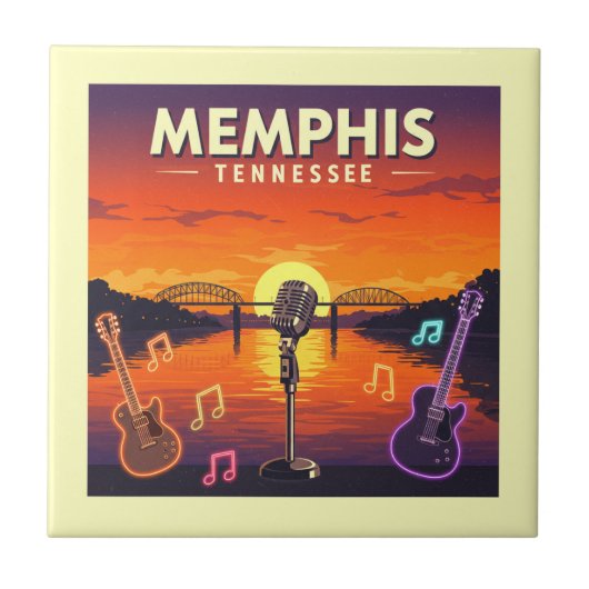 Vintage Memphis Tennessee タイル (正面)