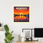 Vintage Memphis Tennessee ポスター (ホームオフィス)