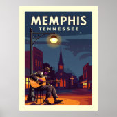 Vintage Memphis Tennessee ポスター (正面)