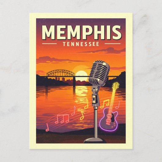 Vintage Memphis Tennessee ポストカード (正面)