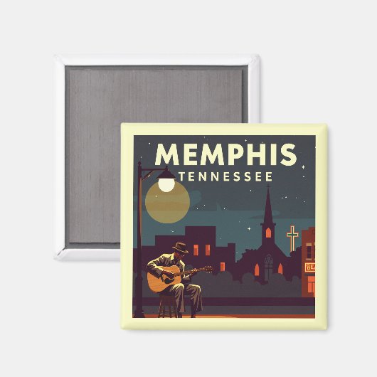 Vintage Memphis Tennessee マグネット (正面/裏面)