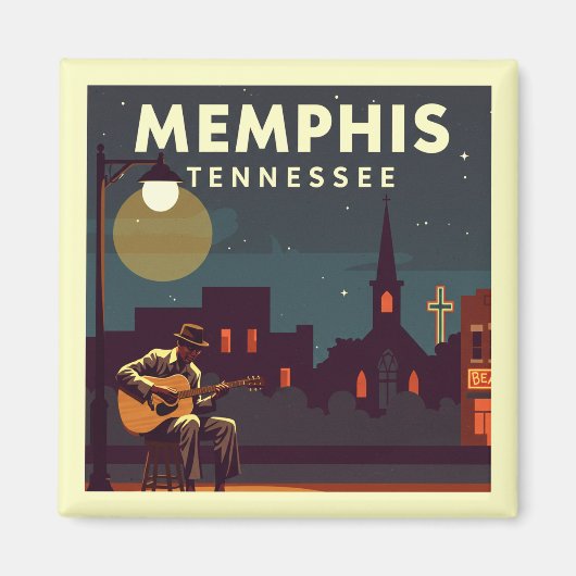 Vintage Memphis Tennessee マグネット (正面)
