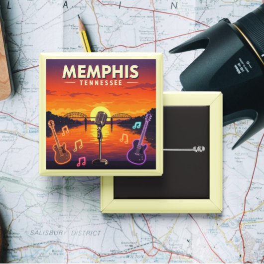 Vintage Memphis Tennessee 缶バッジ