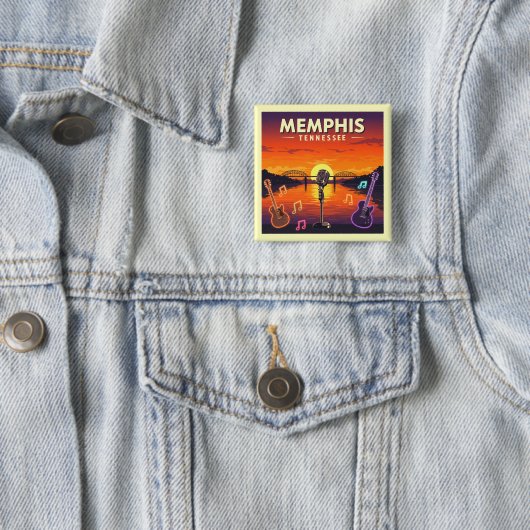 Vintage Memphis Tennessee 缶バッジ (インサイチュ)