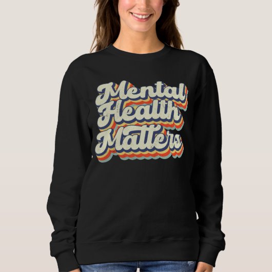 Vintage Mental Health Matters Human Brain Illness スウェットシャツ (正面)