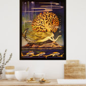 Vintage Mermaid ポスター (キッチン)